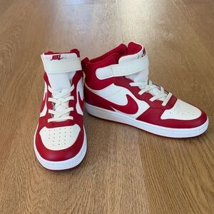 Nike Red and White High-Tops size Kids 3Y